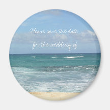 Beach Save the Date Fridge Magnets