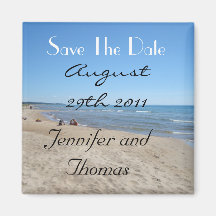 Beach Save The Date Fridge Magnets
