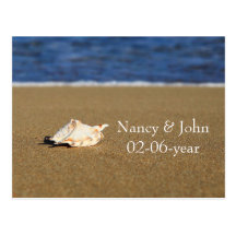 Beach Save the date Postcard