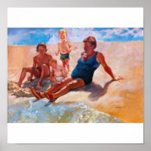 BEACH SCENE POSTER