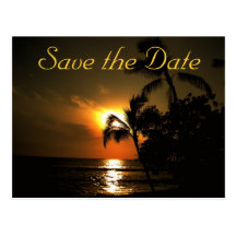 Beach Shoreline Wedding Postcard