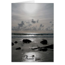 Beach Sunset Thank You card