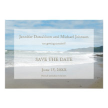 Beach Theme Save the Date Invitation, Beach Scene