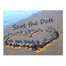 Beach Theme Save the Date postcards