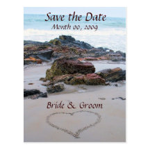 Beach Theme Save the Date postcards
