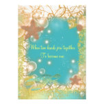 Beach theme wedding exotic invites