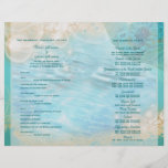 Beach theme "wedding program" turtle flyers
