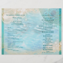 Beach theme "wedding program" turtle flyers