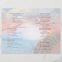 Beach theme wedding tropical cruise flyer
