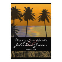 Beach Tropical Wedding Invitations
