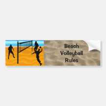 Beach Volleyball Bumper Stickers