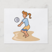 beach volleyball girl full color flyer