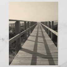 Beach Walk in Sepia Flyer Design