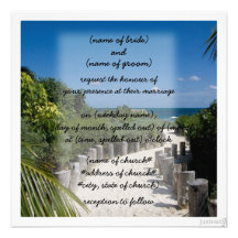 beach walk Invitation