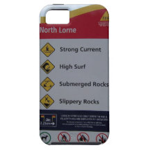 Beach Warning Sign iPhone 5 Cover