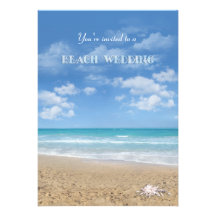Beach Wedding Custom Announcements