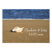 Beach wedding invitation
