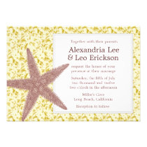 Beach Wedding Invitation - chartreuse floral invitations