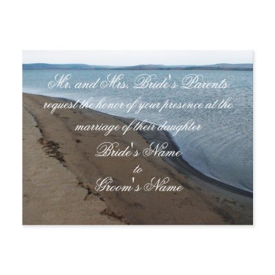 Photo Postcard Wedding Invitations on Beach Wedding Invitation Postcard Zazzle Com Au