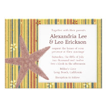 Beach Wedding Invitation - warm stripes invitations