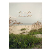 Beach Wedding Personalised Invitation