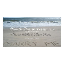Beach Wedding Save the Date Announcement Photo Greeting Card