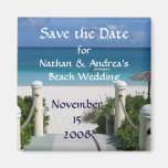 Beach Wedding "Save the Date" Fridge Magnet