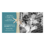 Beach Wedding Starfish Save the Date Photo Picture Card