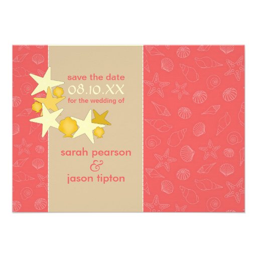 Beach Wedding Theme Save the Date Announcements