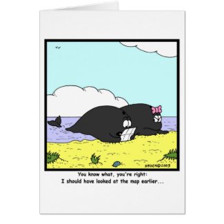 Beached Whales Greeting Cards