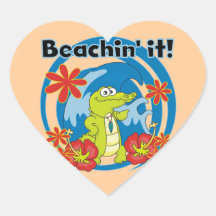 Beachin' It T-shirts and Gifts Stickers