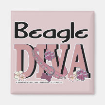 Beagle DIVA Refrigerator Magnet