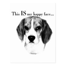 Beagle Happy Face Postcards