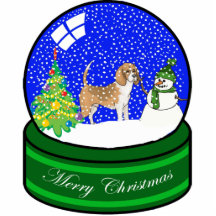 beagle snow globe cut outs