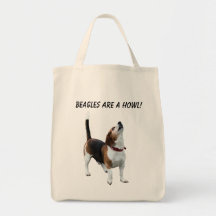 Beagles Are A Howl Funny Dog Photo Tote Bag