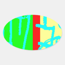 Bean Saw 8 Oval Stickers