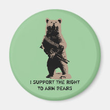 Bear arms Grizzly Bear Fridge Magnet