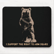 Bear arms Grizzly Bear Mouse Mats