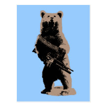 Bear arms Grizzly Bear Post Card