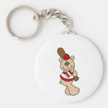 Bear Baseball Tshirts and Gifts Keychain