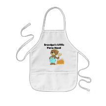 Bear Grandpa's Little Farm Hand Tshirts and Gifts Apron