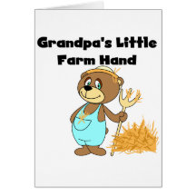 Bear Grandpa's Little Farm Hand Tshirts and Gifts Card
