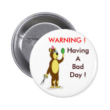 bear hair day pin
