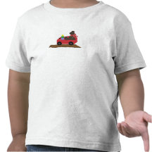 Bear in Red Wagon T Shirt