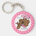 Bear Little Baker Custom Keychain
