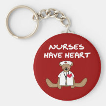 Bear Nurses Have Heart T-shirts and Gifts Key Chain