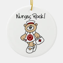 Bear Nurses Rock T-shirts and Gifts Christmas Ornament