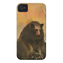 Bear on a Log iPhone 4 Case-Mate Case