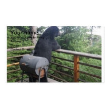 Bear on vacation business card template