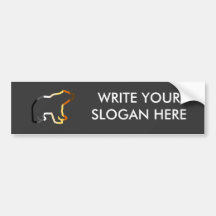 BEAR OUTLINE BUMPER STICKER